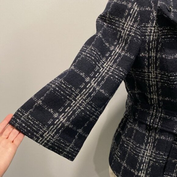 Mossimo Plaid Jacket Blue Wool coat - Picture 6 of 14